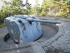 Fixed cannon from World War II