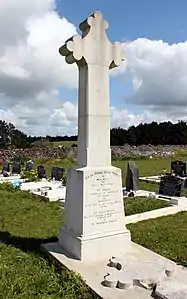 The memorial in the churchyard