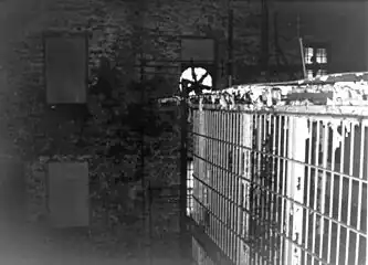 A cell block in the abandoned prison, shortly before demolition