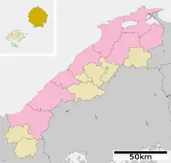 Location of Okinoshima in Shimane Prefecture