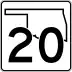 State Highway 20 marker