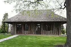 The Samuel Mason Gang was captured in 1803 and brought before the Spanish Territorial commandant, Colonel Robert McCoy, in New Madrid, Spanish Upper Louisiana Territory, New Spain. The courtroom would have been a small, simple structure similar to the Old Cahokia Courthouse in Cahokia, Illinois Country, Northwest Territory.