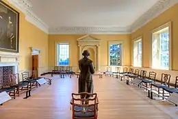 Bronze statue of George Washington resigning his commission in the Old Senate Chamber of the Maryland State House