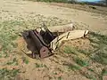 Abandoned reel and chute of harvesting equipment