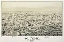 Map of Alvord in 1890