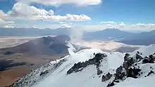 View from the summit of Ollagüe to southwest