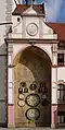 Astronomical clock at town hall in Olomouc