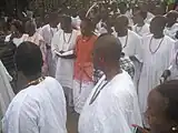 The Olowo of Owo on his way to "Igbo Laja" during the 2013 Igogo festival