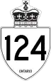 Highway 124 marker