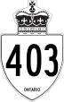 Highway 403 marker