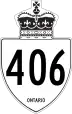 Highway 406 marker