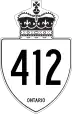 Highway 412 marker