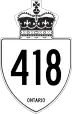 Highway 418 marker