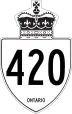 Highway 420 marker