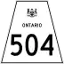 Highway 504 marker