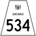 Highway 534 marker