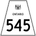 Highway 545 marker