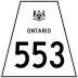 Highway 553 marker