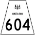 Highway 604 marker