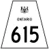 Highway 615 marker