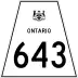 Highway 643 marker