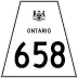 Highway 658 marker