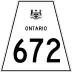 Highway 672 marker