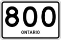 Typical Ontario tertiary road sign using a rectangle