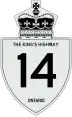 King's Highway 14 marker