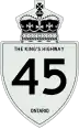 King's Highway 45 marker