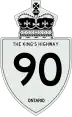 King's Highway 90 marker