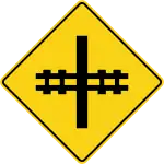 WC-4Railway level crossing ahead