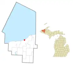 Location within Ontonagon County