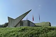 Biting memorial at Bruneval