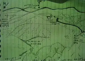 A map of the area and plan relating to Operation Red Wings