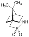 Camphorsultam is a sultam used as a chiral auxiliary in organic synthesis.