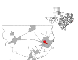 Location of Pinehurst, Texas