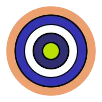 The Orange Herald boosted core design was a set of concentric spheres. Tritium and deuterium gas (green) was placed inside the uranium-235 core (dark blue), which was enclosed by a uranium-238 tamper. Explosives (orange) imploded it.