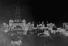 Luna Park, Osaka, one of two Japanese Luna Parks, was open to the public from 1912 to 1923. The original Tsutenkaku Tower was completed at the same time as the amusement park.