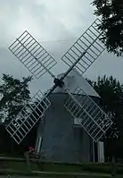 The Jonathan Young Windmill, a restored, working eighteenth-century windmill next to Town Cove