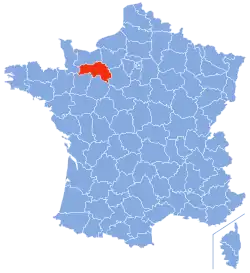 Location of Orne in France