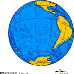 Location of the Kingdom of Easter Island in the South Pacific