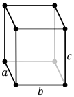 Orthorhombic crystal structure for alpha (α-S8): sulfur