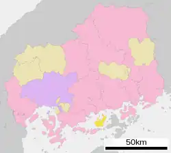 Location of Ōsakikamijima in Hiroshima Prefecture