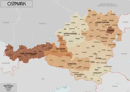 Administrative divisions of Austria, 1941