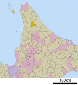 Location of Otoineppu in Hokkaido