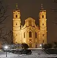 Facade at night