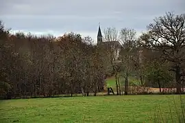 The church in the distance