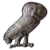 Owl of Athena, patron of  Athens of