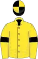 Yellow, large black spots and armlets, black and yellow quartered cap